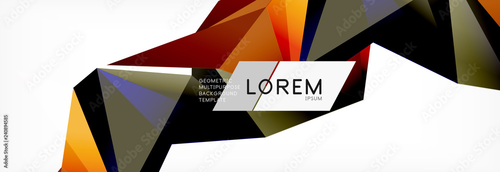 3d card on light backdrop. Abstract triangle pattern. Futuristic geometric background. 3d card on light backdrop. Abstract triangle pattern. Futuristic geometric background.