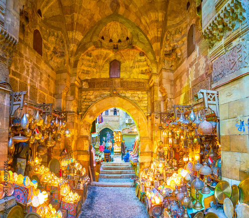 The scenic shop in Khan El-Khalili market, Cairo, Egypt