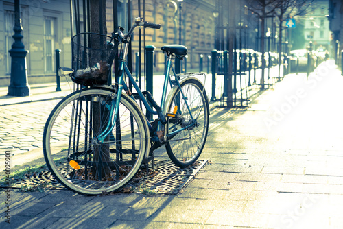 Photography Bisycle on old european city street