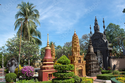 Wat Preah Prom Rath beautiful temple view in Siem Reap, Cambodia