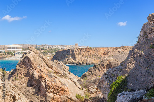 Manikata, Malta. Gulf of Għajn Tuffieħa