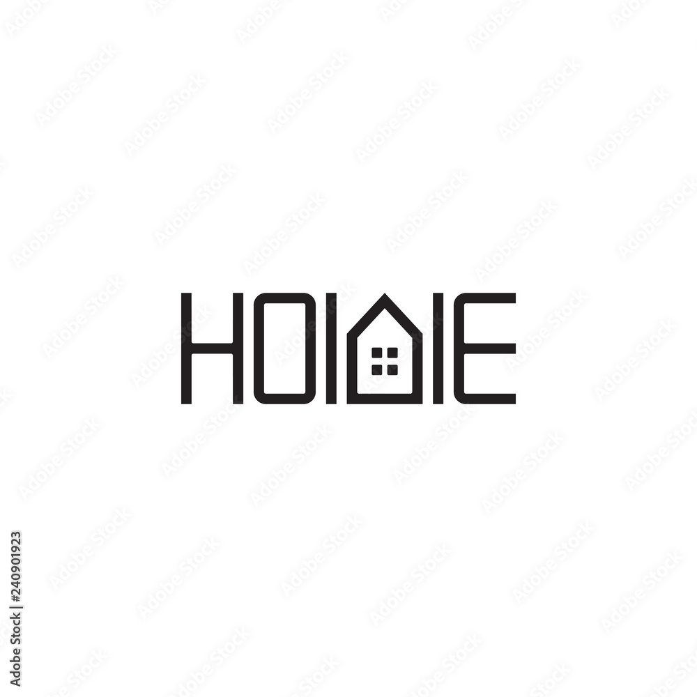 HOME logo letter design