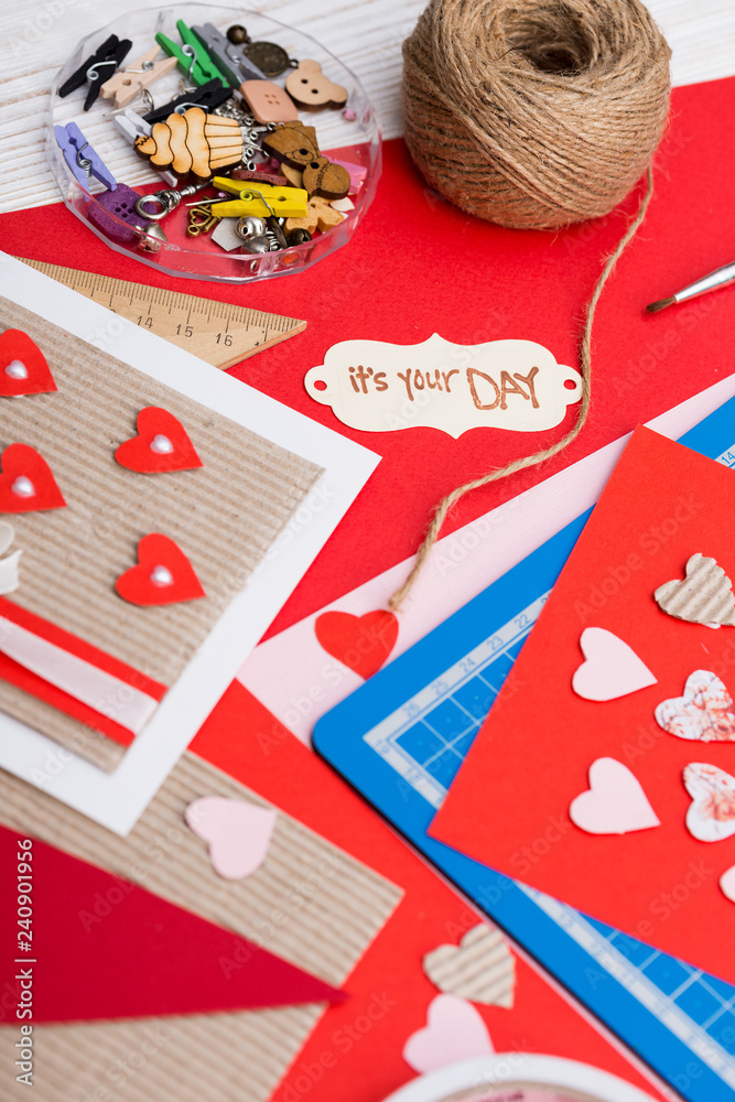 Fototapeta premium scrapbook valentines day