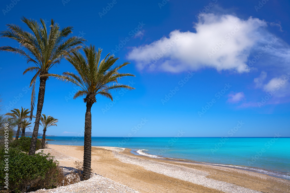 Fototapeta premium Tropicana beach in Alcossebre or Alcoceber