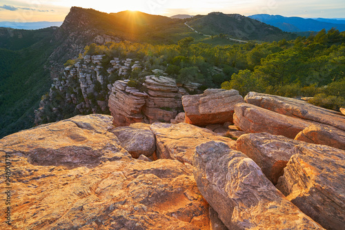 Garbi peak sunset at Calderona Sierra photo