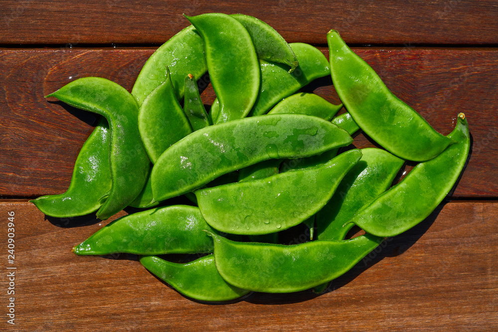 Garrofon beans Phaseolus lunatus fresh Garrofon beans Phaseolus lunatus fresh