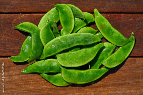 Tableau sur toile Garrofon beans Phaseolus lunatus fresh