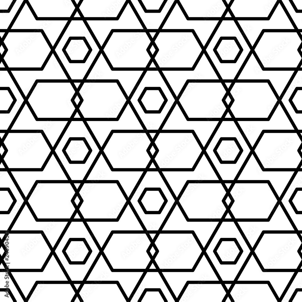 Vector geometric pattern in black and white style on a white background. Vector geometric pattern in black and white style on a white background.