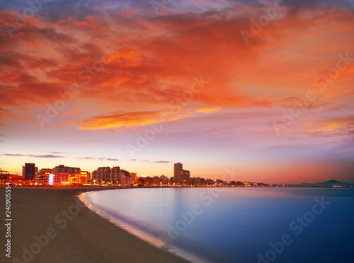 Peniscola skyline and castle beach in Spain
