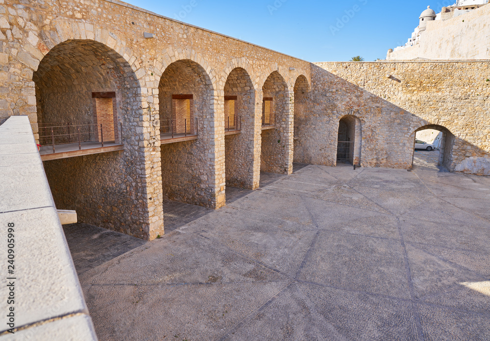 peniscola stone arch arcades in Castellon