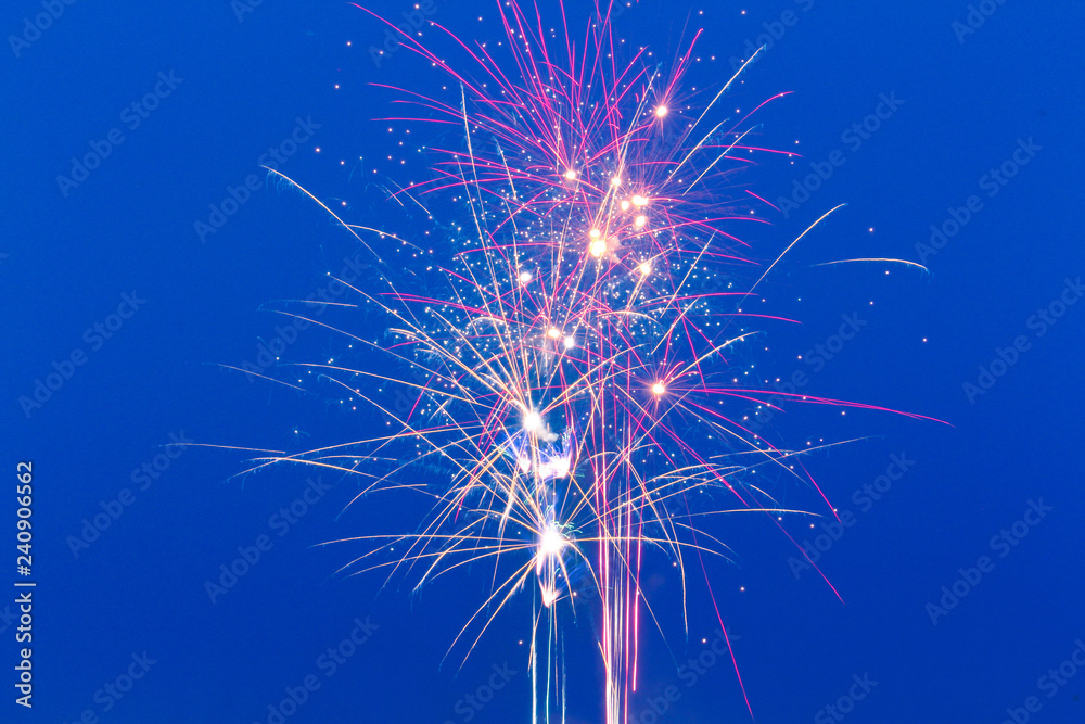 Obraz premium Happy New Year Fireworks Holiday