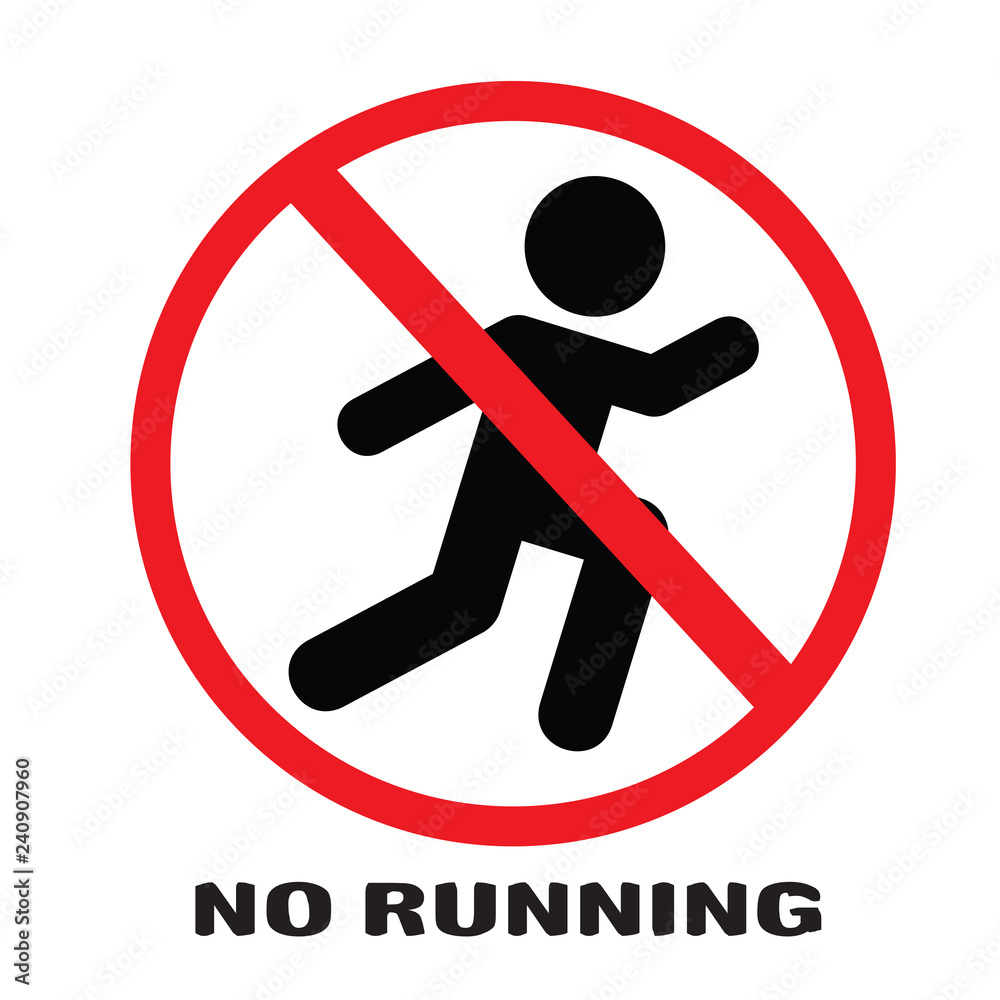 signage-no-running-sign-stock-vector-adobe-stock