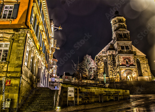 Michaels Kirche bei Nacht Schwäbisch Hall