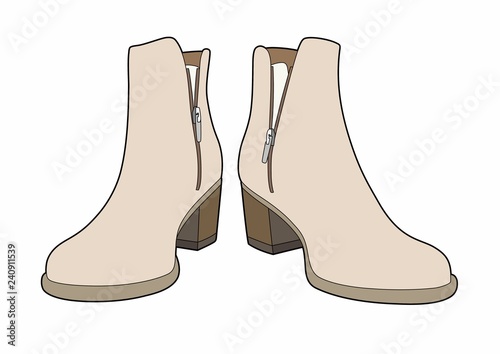 Beige boots