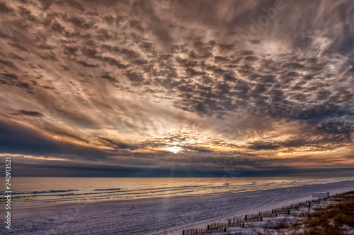 "Cloudy Beach Sunset" © scottevers7