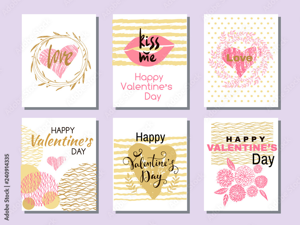Set Valentine card6 Set Valentine card6