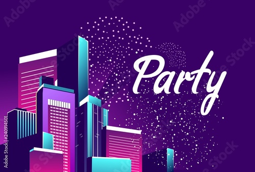 Night city party
