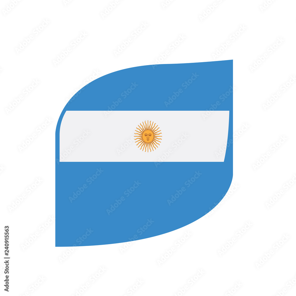 Fototapeta premium Isolated flag of Argentina. Vector illustration design