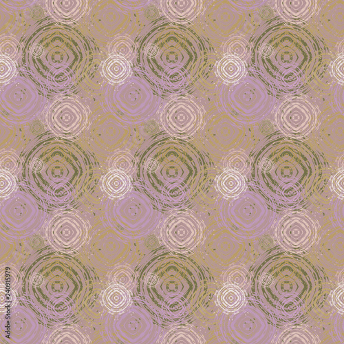 Seamless background pattern with various colored circles.