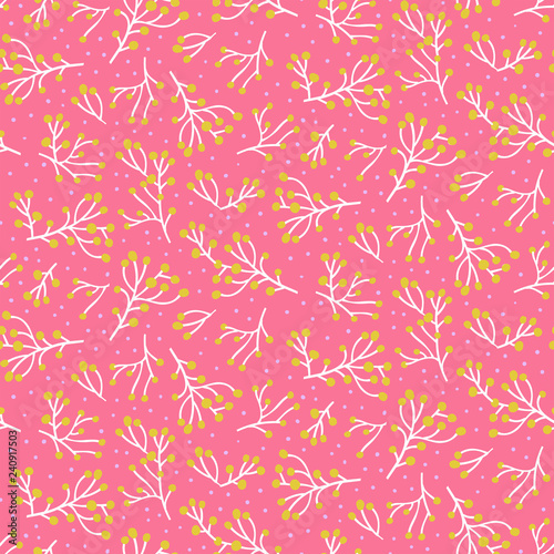 Vector seamless floral pattern with small flowers