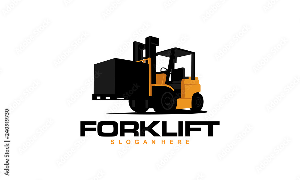 forklift logo vector. forklift icon. isolate logo design template ...