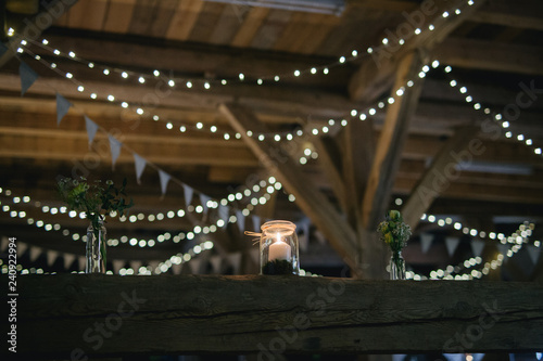 candle decoration at a wedding 