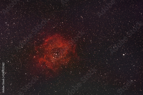 The Rosette Nebula photographed from Wachenheim in Germany.