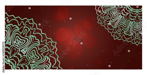Floral Mandala Pattern. Vector Flyer Oriental Design.