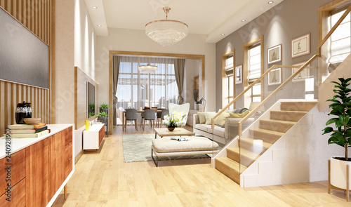3d render og modern home interior © murattellioglu