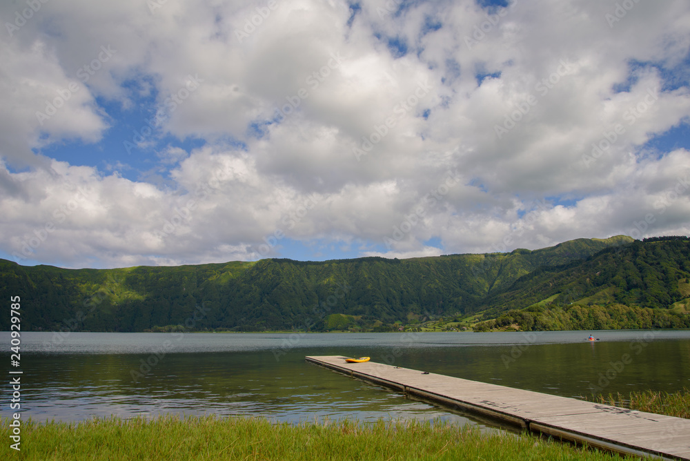 View of the Lagoa das Sete Cidades lake View of the Lagoa das Sete Cidades lake