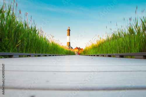 Path leading to the Fire Island Lighthouse on Long Island NY photo