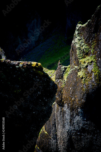 Detail eines Felsens im isländischen Nationalpark Skaftafell photo
