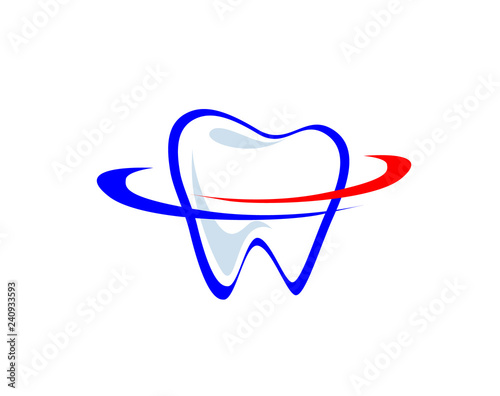 vector flat logo of protection teeth care