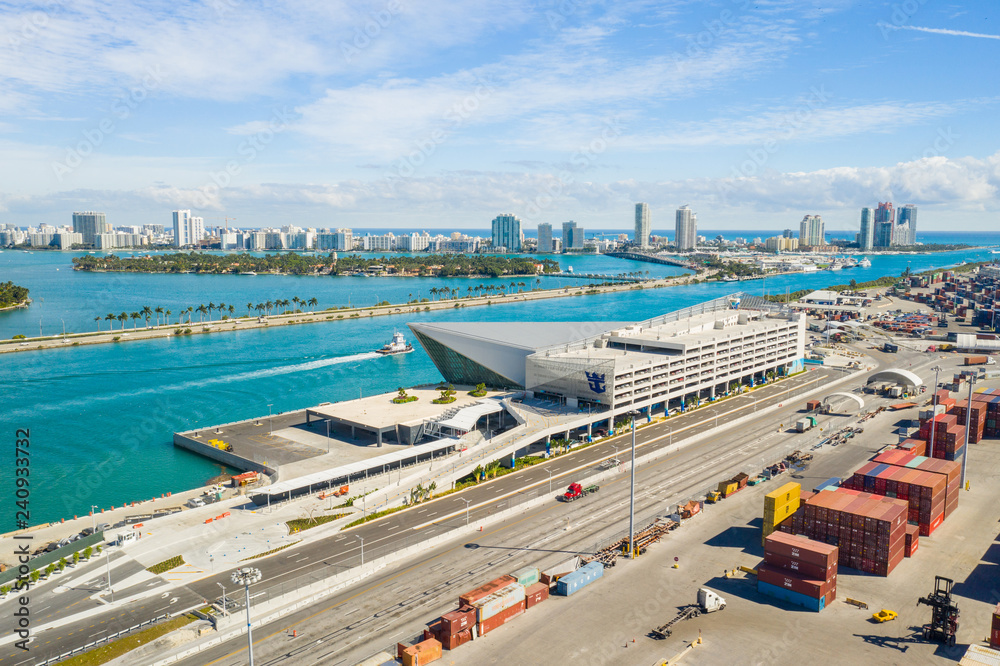 Aerial image Port Miami Florida