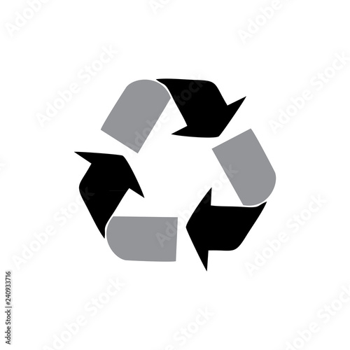 black recycle symbol