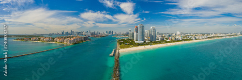 Aerial drone panorama Miami Beach Florida © Felix Mizioznikov