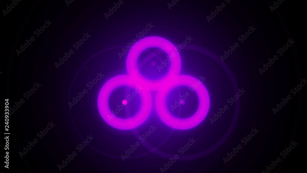 Triple Circle Interface Animation [4K Loop] (Pink)