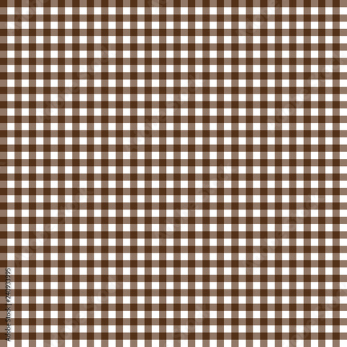 Smooth Gingham Seamless Pattern - Smooth brown and white classic gingham texture