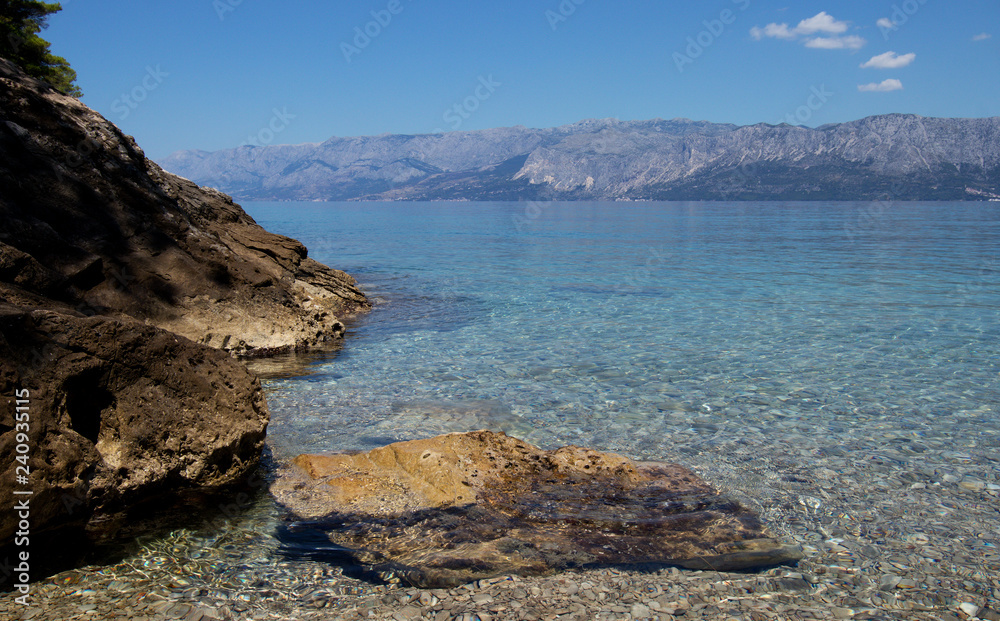 Croatia , landscape sea and rock