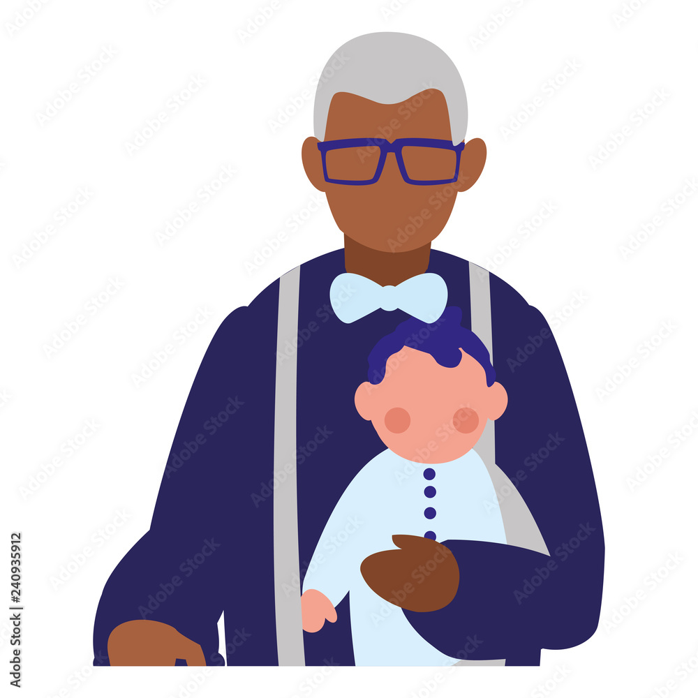 Old man and baby design