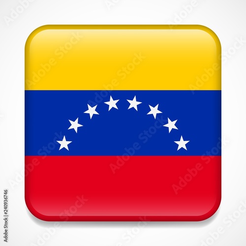 Flag of Venezuela. Square glossy badge Free Download Flag of Venezuela. Square glossy badge - GFXLoad