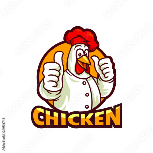 fried chicken logo template vector illustration