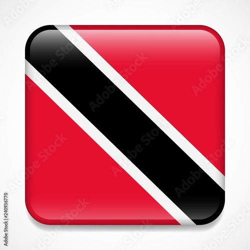 Free Download Flag of Trinidad and Tobago. Square glossy badge - GFXLoad