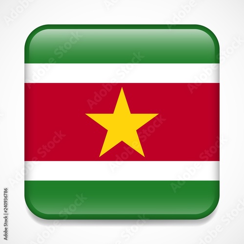 Flag of Suriname. Square glossy badge Free Download Flag of Suriname. Square glossy badge - GFXLoad