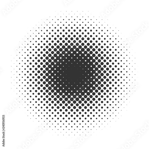 Abstract Halftone Background frame. Isolated backdrop