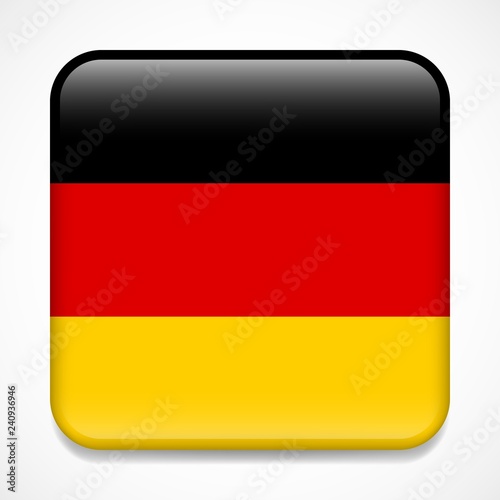 Flag of Germany. Square glossy badge Free Download Flag of Germany. Square glossy badge - GFXLoad