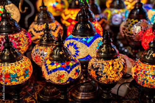 Photography Typical Turkish table lamps