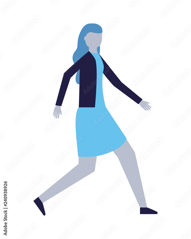 Fototapeta premium woman character on white background