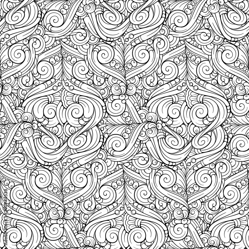 Black and white abstract seamless pattern. Black and white abstract seamless pattern.