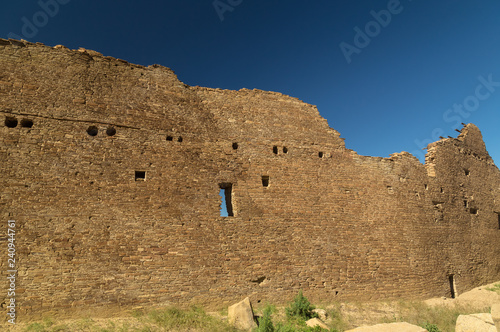 Konstfotografi Well preserved wall of Pueblo Bonito in Chaco Culture National Historical Park in Northwest New Mexico